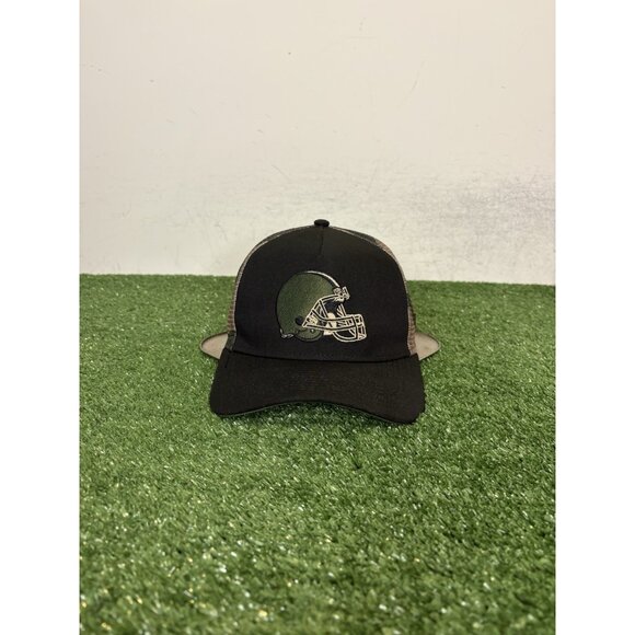 New Era Other - Cleveland Browns hat cap snap back black green New Era A Frame Trucker camo 5